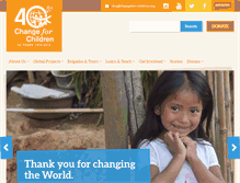 Tablet Screenshot of changeforchildren.org